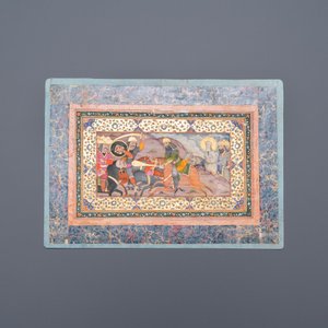 Qajar school miniature: 'The battle of Karbala', gouache and gilding on paper, Iran, 19/20th C. — 照片 2