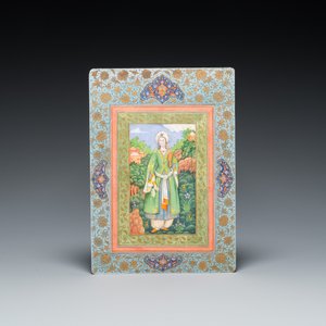 Qajar school, miniatuur: 'Portret van een dame' — foto 2