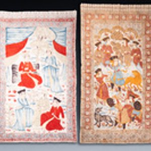 Qajar school: two painted cotton cloths, 19/20th C. — 照片 2