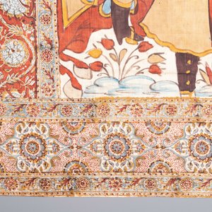 Qajar school: two painted cotton cloths, 19/20th C. — 照片 3