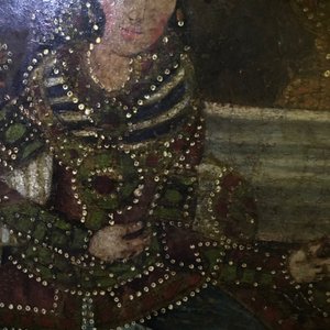 Qajar school: Zulaikha's dienstmeiden verminken zich bij het zien van Yusuf, olie op doek, Iran, 19e eeuw — foto 26