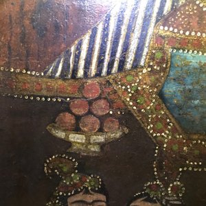 Qajar school: Zulaikha's dienstmeiden verminken zich bij het zien van Yusuf, olie op doek, Iran, 19e eeuw — foto 28