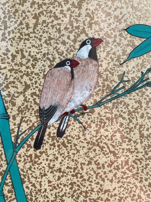 Qi Baishi 齊白石 (1864-1957) and Yu Feian 于非闇 (1889-1959): 'Peaches' and 'Birds on bamboo', ink and colour on paper and gold paper — photo 10