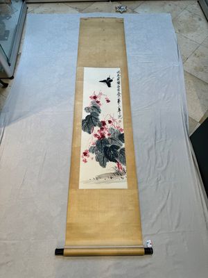 Qi Baishi 齊白石 (1864-1957): 'Butterfly and flowers', ink and colour on paper, dated 1928 — foto 1