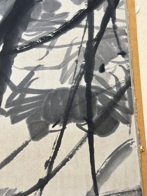 Qi Baishi 齊白石 (1864-1957): 'Crabs and floating grasses', ink on paper — 照片 5