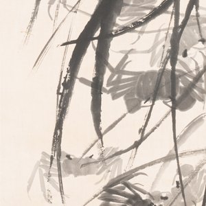Qi Baishi 齊白石 (1864-1957): 'Crabs and floating grasses', ink on paper — 照片 2