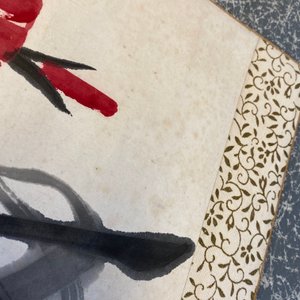Qi Baishi (1864 - 1957), inkt en kleur op papier, als scroll gemonteerd: 'Klimmende winde' — foto 33