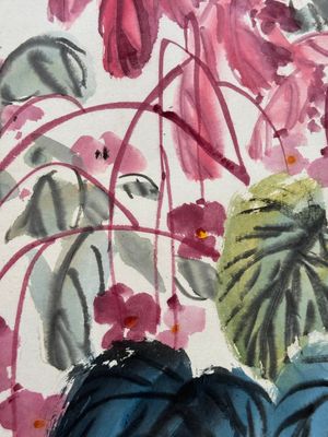 Qi Liangchi 齊良遲 (1921-2003): 'Butterfly, crickets and flowers', ink and colour on paper — foto 12