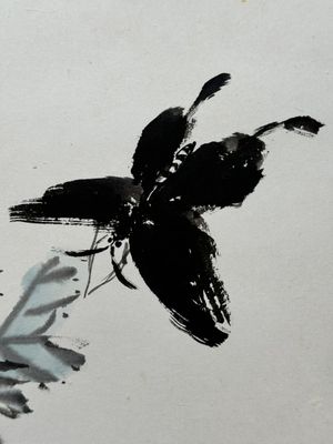 Qi Liangchi 齊良遲 (1921-2003): 'Butterfly, crickets and flowers', ink and colour on paper — foto 15