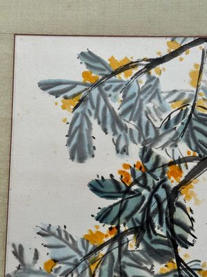 Qi Liangchi 齊良遲 (1921-2003): 'Butterfly, crickets and flowers', ink and colour on paper — foto 16
