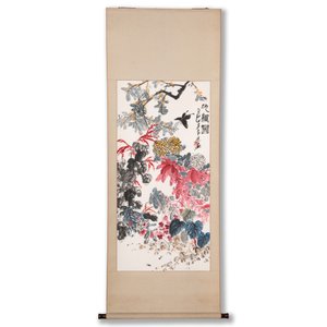 Qi Liangchi 齊良遲 (1921-2003): 'Butterfly, crickets and flowers', ink and colour on paper — foto 2