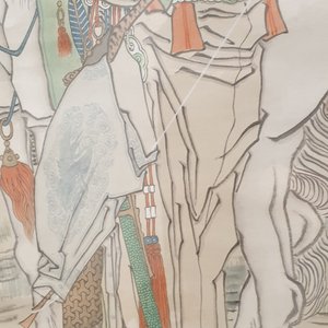 Qian Huian (1833-1911), ink and colour on paper, 19th C.: 'Fugui shoukao, after Wen Anguo' — photo 19