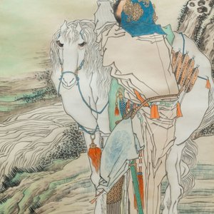 Qian Huian (1833-1911), inkt en kleur op papier: 'Fugui shoukao, naar Wen Anguo', 19e eeuw — foto 5