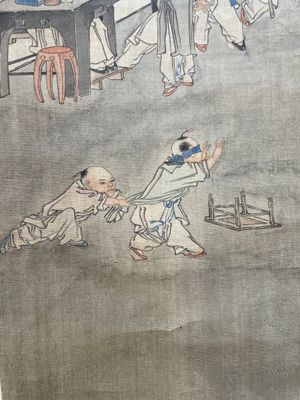 Qian Huian 錢慧安 (1833-1911): 'Playing boys', ink and colour on silk, 19/20th C. — foto 18