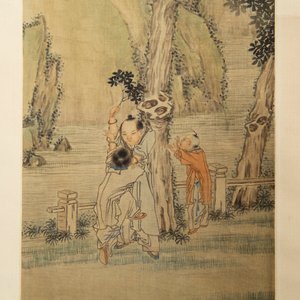 Qian Huian 錢慧安 (1833-1911): 'Playing boys', ink and colour on silk, 19/20th C. — foto 5
