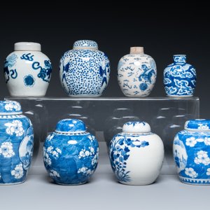 Quatorze vases en porcelaine de Chine en bleu et blanc, 18/20e eeuw — photo 5