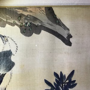 Quatre aquarelles aux oiseaux parmi branches avec de le calligraphie, encadrées, Chine, 19ème — photo 22