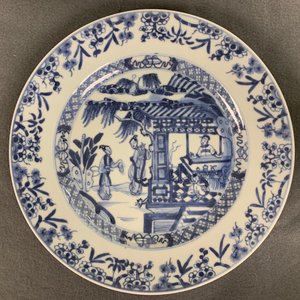 Quatre assiettes en porcelaine de Chine bleu et blanc à décor de 'La Romance de la chambre de l'ouest', Yongzheng — photo 8