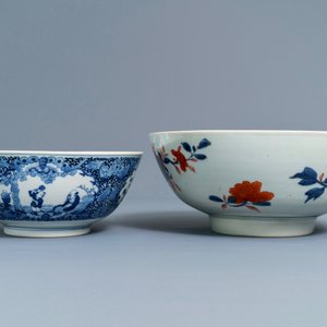 Quatre bols en porcelaine de Chine bleu et blanc, famille rose et de style Imari, 18/19ème — photo 10