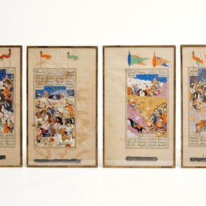 Quatre miniatures perses, Iran, 19ème — photo 1