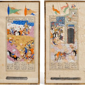 Quatre miniatures perses, Iran, 19ème — photo 3