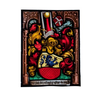 Quatre panneaux de verre de plomb aux sujets armoriés, la Suisse, 19ème — photo 7