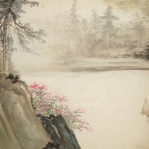 Quatre peintures rouleaux sur papier formant un paysage, Chine, 20ème — photo 4