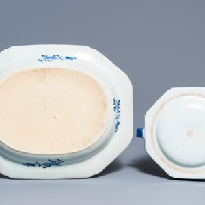 Quatre pièces en porcelaine de Chine bleu et blanc, Qianlong et 19ème — photo 3