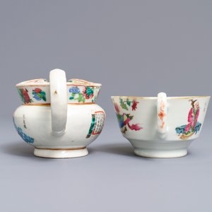 Quatre pièces en porcelaine de Chine famille rose à décor 'Wu Shuang Pu', 19ème — photo 7