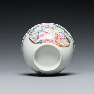 Quatre pièces en porcelaine de Chine famille rose aux sujets mythologiques et romantiques, Qianlong — photo 9