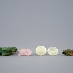 Quatre pièces en quartz et jadéite, Chine, 19/20ème — photo 5