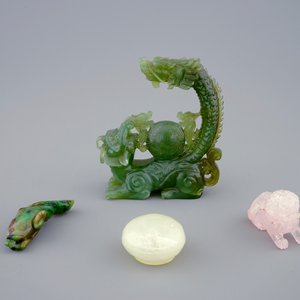 Quatre pièces en quartz et jadéite, Chine, 19/20ème — photo 7