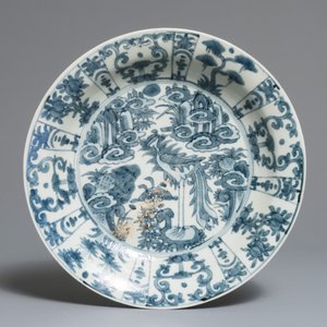 Quatre plats en porcelaine de Chine bleu et blanc dit 'de Swatow', Ming — photo 4