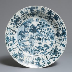 Quatre plats en porcelaine de Chine bleu et blanc dit 'de Swatow', Ming — photo 8