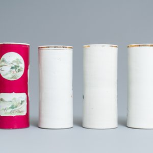 Quatre porte-chapeaux en porcelaine de Chine qianjiang cai, 19/20ème — photo 3