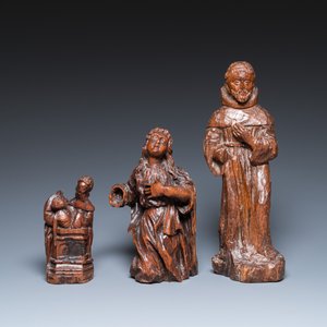 Quatre sujets religieux en bois sculpté, 16/17ème — photo 6