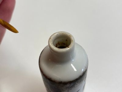 Quatre tabatières en porcelaine de Chine famille rose et verte, 19ème — photo 8