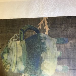 Quatre tableaux encadrés aux antiquités et fleurs, Chine, 19ème — photo 11