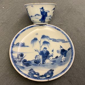 Quatre tasses et soucoupes en porcelaine de Chine en bleu et blanc, Kangxi — photo 24
