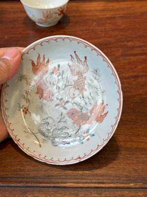 Quatre tasses et soucoupes en porcelaine de Chine famille rose et rouge de fer, Yongzheng/Qianlong — photo 12