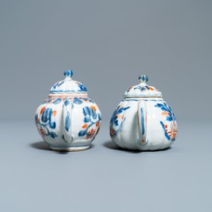 Quatre théières couvertes en porcelaine de Chine de style Imari, Kangxi — photo 11