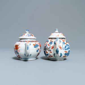 Quatre théières couvertes en porcelaine de Chine de style Imari, Kangxi — photo 5