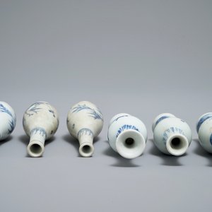 Quatre vases du Hatcher cargo en porcelaine de Chine bleu et blanc, époque Transition — photo 6