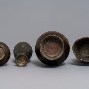 Quatre vases en bronze, Chine, Song et après — photo 5
