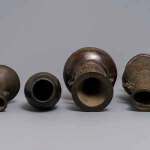 Quatre vases en bronze, Chine, Song et après — photo 6