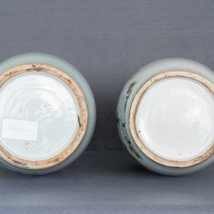 Quatre vases en porcelaine de Chine famille rose, 19/20ème — photo 30