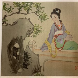 Quinze dessins d'éventails et illustrations à l'encre de Chine et polychromie, 20ème — photo 10