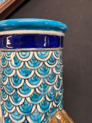 A fine Minton Iznik-style vase with lion-mask handles — 照片 4