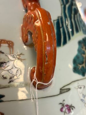 A large Chinese famille rose '100 deer' 'hu' vase — photo 31