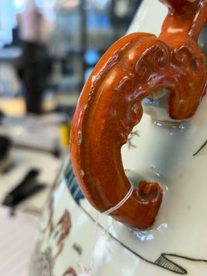A large Chinese famille rose '100 deer' 'hu' vase — photo 32